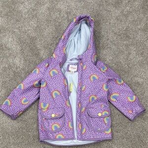 Cat & Jack Purple Rainbow Raincoat